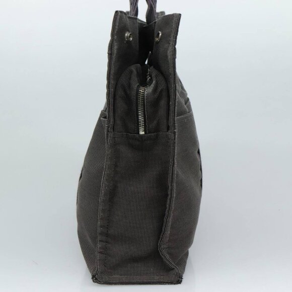 HERMES Her Line MM Hand Bag Canvas Gray Silver - Picture 4 of 16